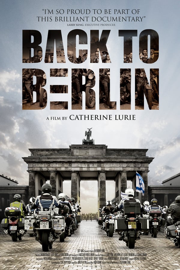 Back to Berlin is the first biker flick-meets-holocaust feature documentary. Eleven motor bikers have a mission to take the Maccabiah torch from Israel to the site of the infamous 1936 Berlin Olympics, for the first Jewish Olympic Games on German soil. They will retrace the heroic journeys of the original 1930s' Maccabiah riders and discover how they or their families survived the Holocaust.